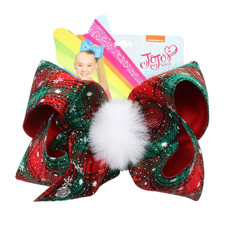 7 &quotJojo банты для девочек/Jojo Siwa большой единорог рождественские волос девочек с