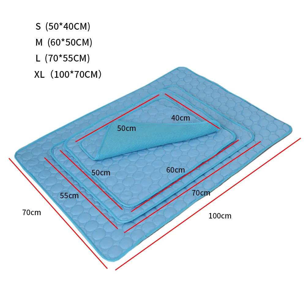 Новый летний коврик для собак льда S/M/L/XL шелк прохладные кровати домашних
