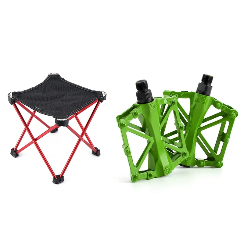 

Педали из алюминиевого сплава для дорожного велосипеда, уличные портативные складные алюминиевые, для рыбалки, эскизное кресло, 1 пара