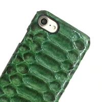 genuine leather real python skin case for iphone se2020 se2 7 8 plus luxury snake phone cover cute ultra slim back cases green