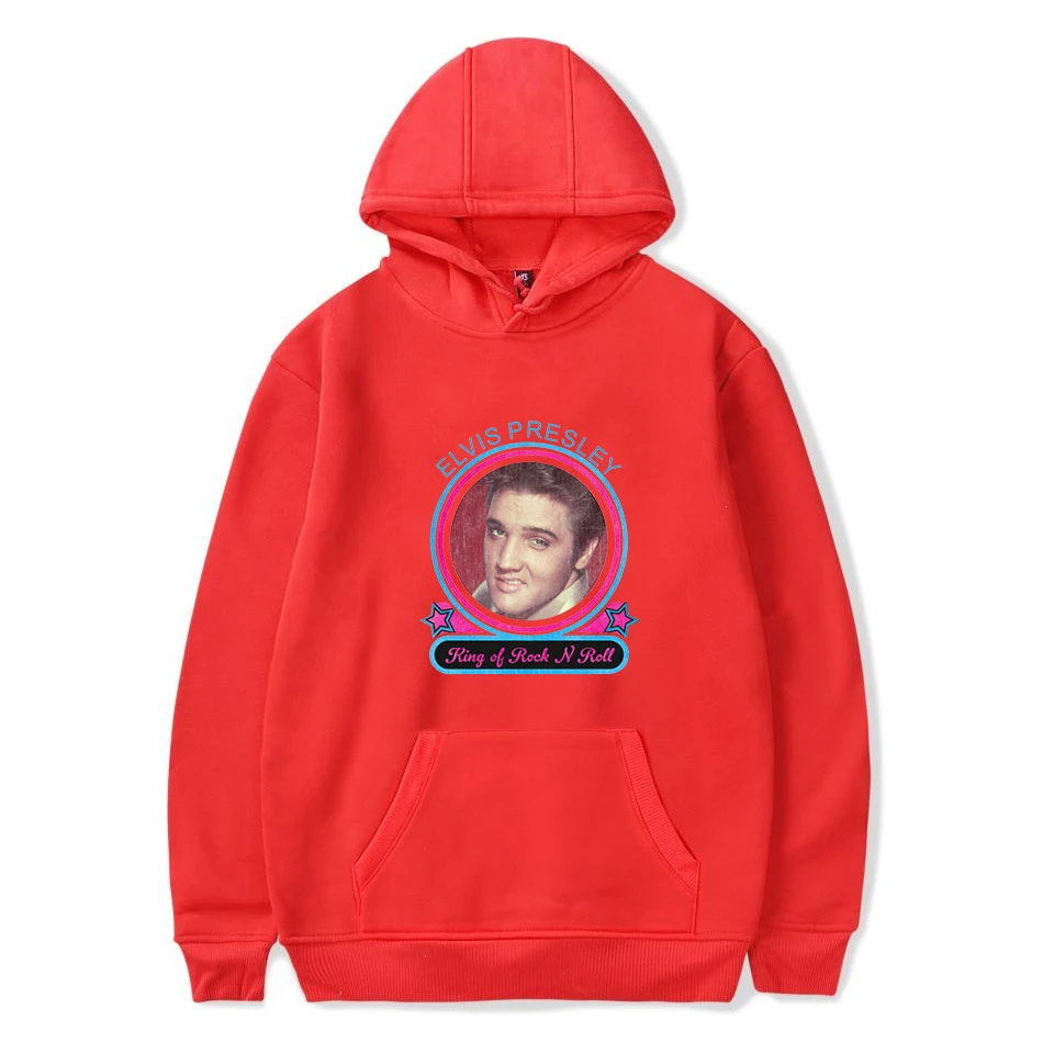 New Printed Elvis Presley Hoodies Men Women Hot singer Sweatshirt Love pullovers Winter Black Hoodie | Мужская одежда