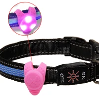 1pc pet led pendant safety flashing glow light blinking led collar clip on light pet collars for pet dog puppy pet supplies