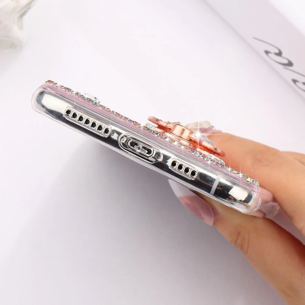 L-FADNUT чехол для телефона с блестящим кольцом iPhone X Xr Xs 11 Pro Max ударопрочный бампер