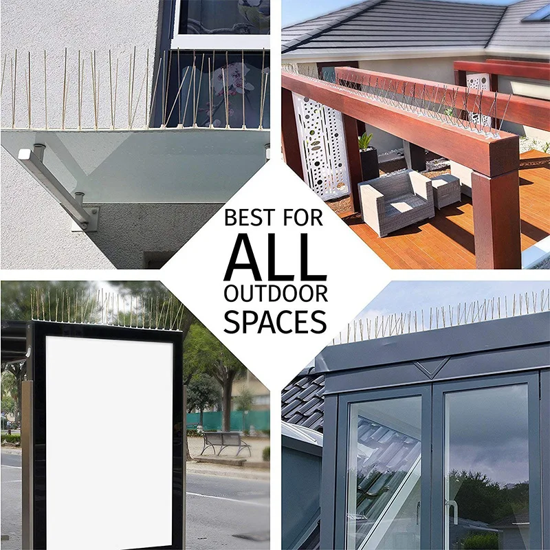 Отпугиватель птиц гвозди из нержавеющей стали против голубей с 3 шипами 50 см | Дом