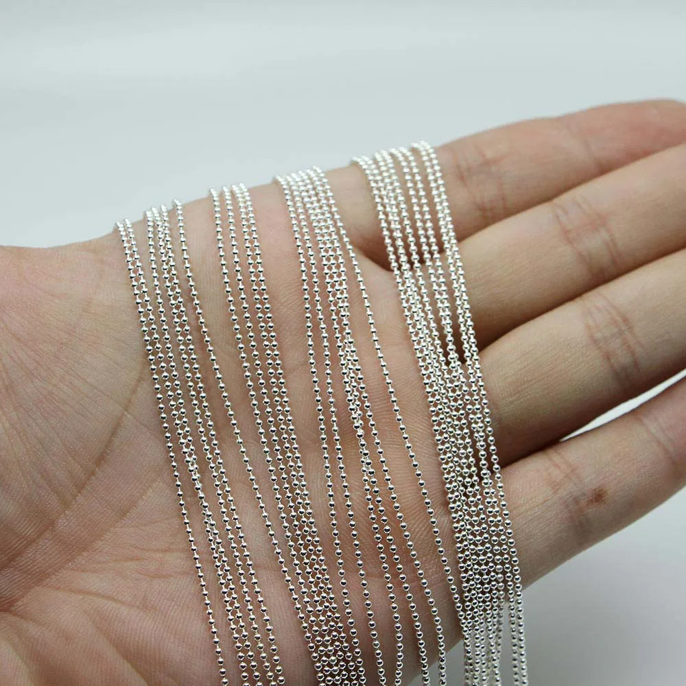 

10m/lot Dia 1.2 1.5 2 mm Black Metal Ball Bead Chains Bulk for Diy Bracelet Necklace Jewelry Findings Making Supplie