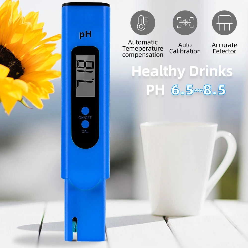 

Цифровой PH-метр с ЖК-дисплеем, тестер качества воды в виде ручки, карманный автоматический калибровочный Измеритель для бассейнов и лаборат...