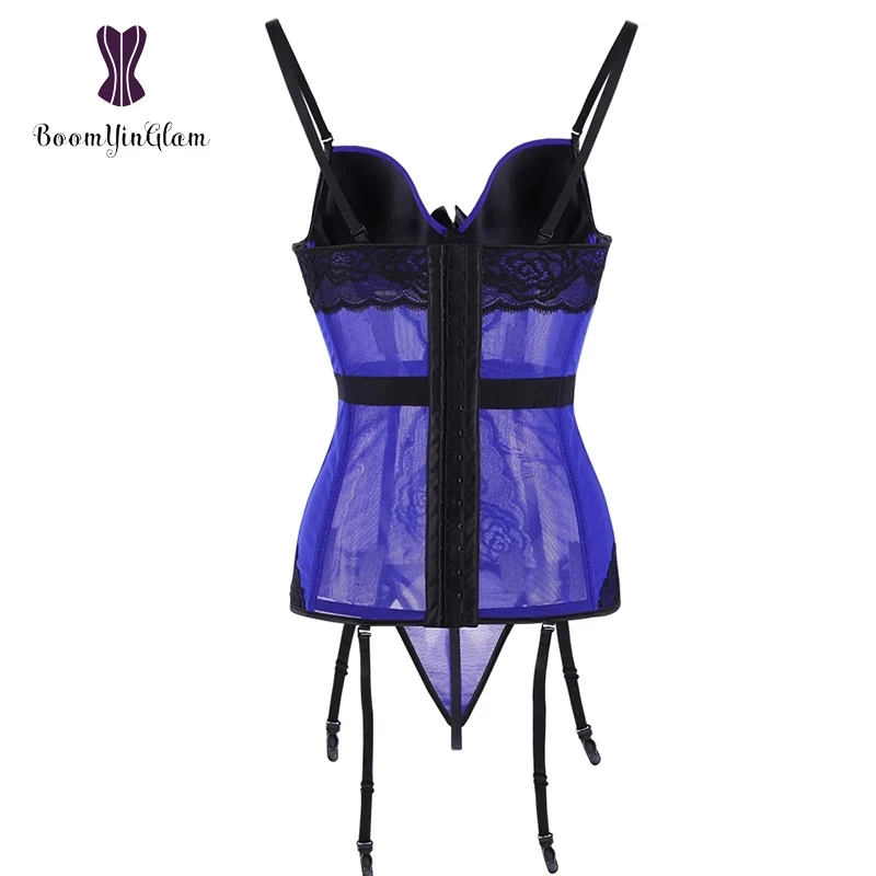 Женское кружевное прозрачное бюстье Ночная одежда сексуальный комплект с