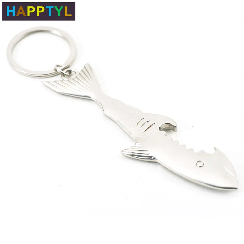 HAPPTYL 1 шт. металлический брелок открывалка для бутылок креативный стиль акулы
