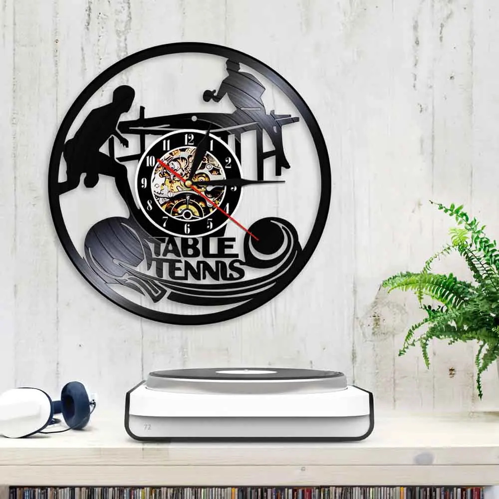 Виниловые часы для игры в настольный теннис художественное украшение на стену LP