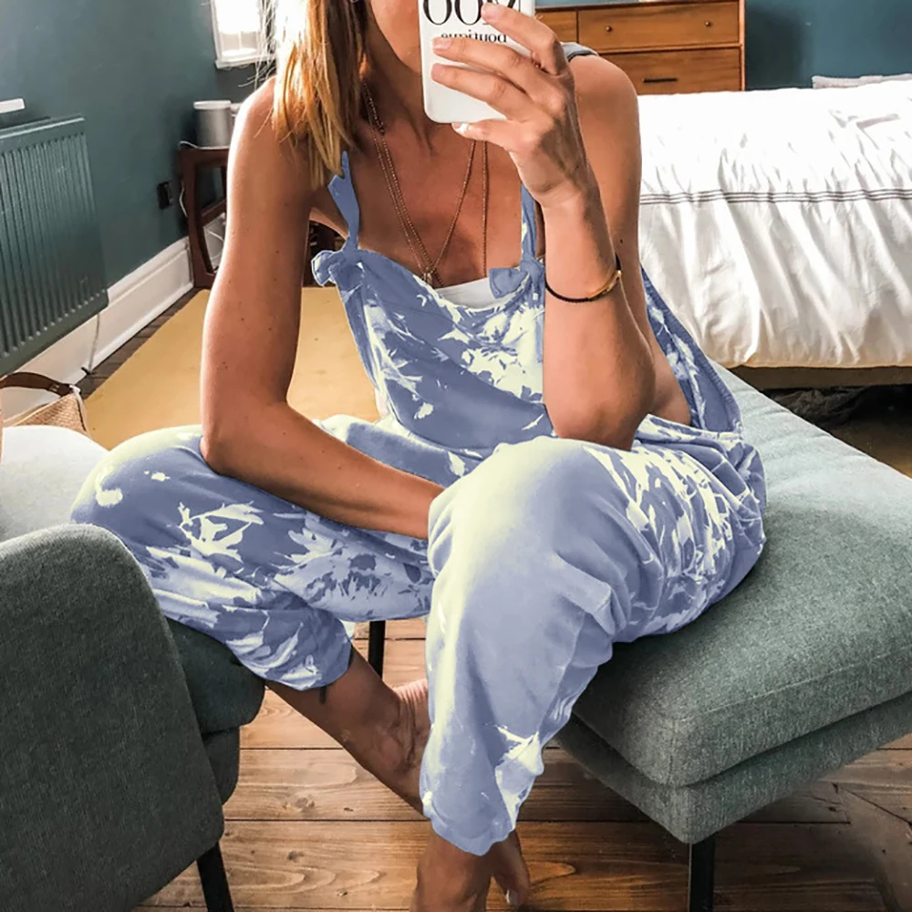 Модные женские комбинезоны с карманами 2020 летний женский комбинезон принтом