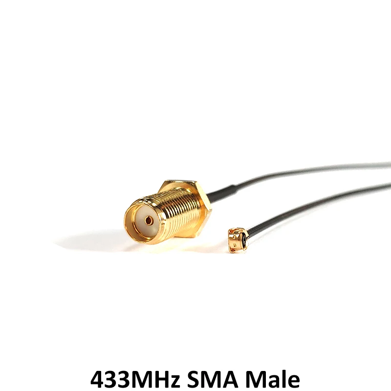GRANDWISDOM 10pcs 433mhz antenna 2-3dbi sma male lora antene iot module lorawan ipex 1 SMA female pigtail Extension Cable | Мобильные