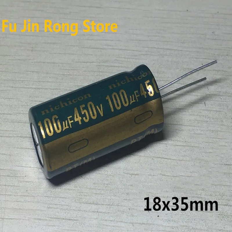 

Original 2pcs 450v 100uf High Frequency Liquid Crystal Power Supply High Temperature Electrolytic Capacitor 18X35mm
