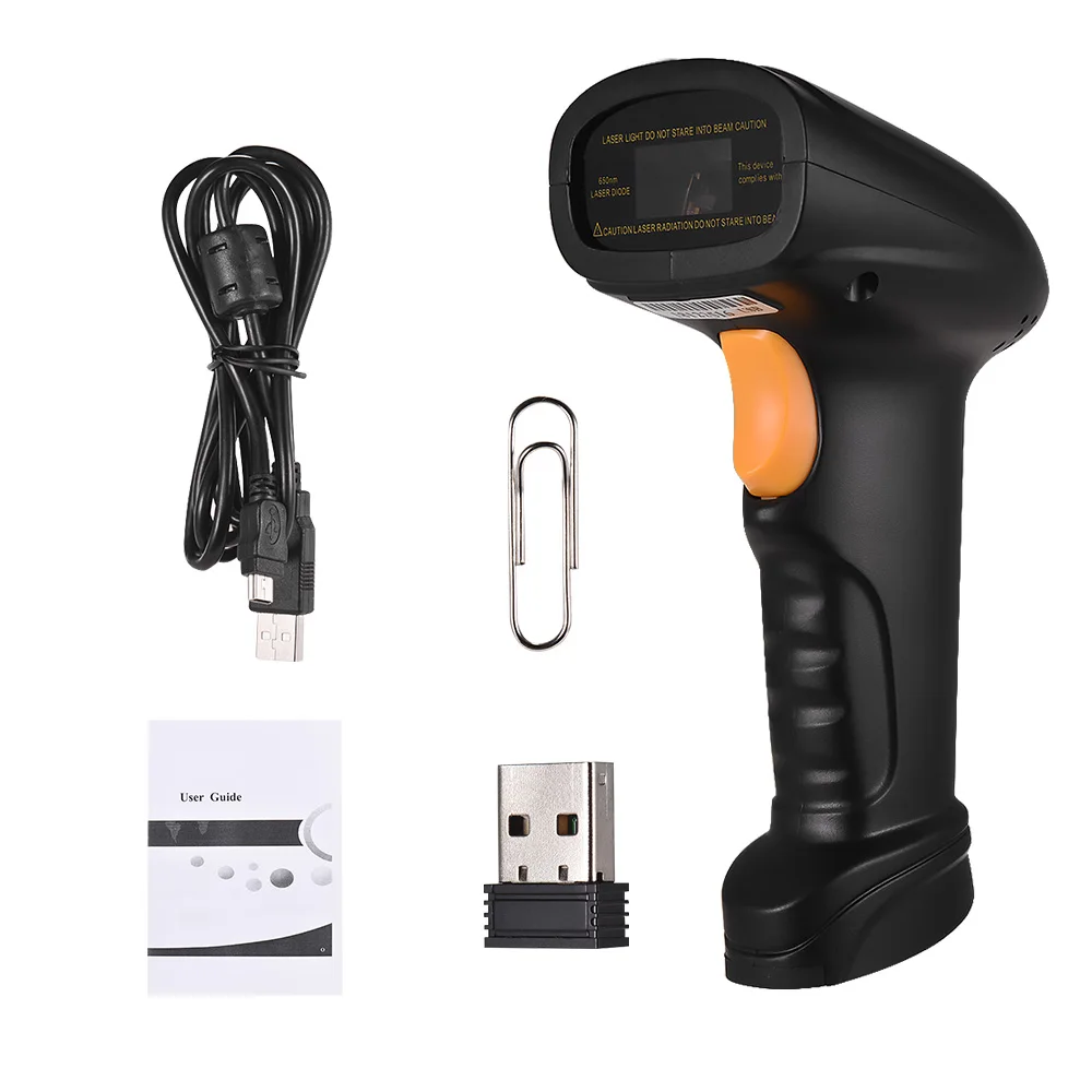 Aibecy 2-в-1 2 4G Беспроводной сканер штрих-кода USB проводной лазерный штрих-кодов