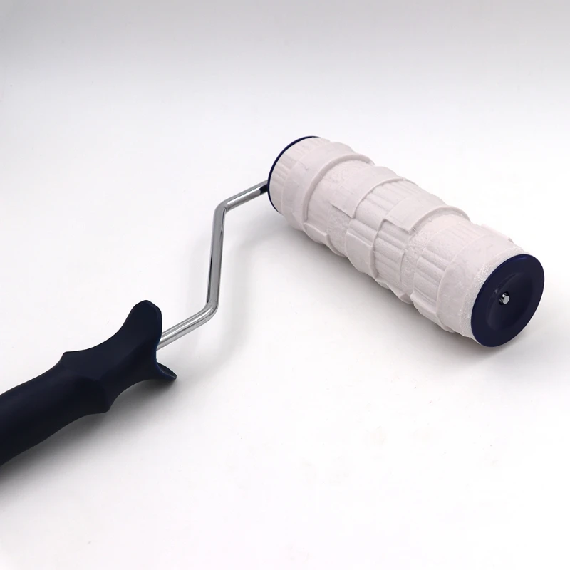

Portable 8" DIY Patterned Paint Roller Decorative Rubber Roller Household Rubber Paint Roller DIY Wall Texture Art Brush