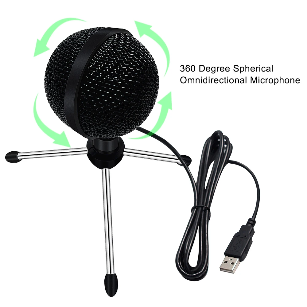 Usb микрофон конденсатор с подставкой штатив 360 градусов караоке микрофон для ноутбука Mikrofon набор вещания записи
