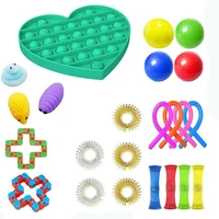 sensory fidget toys set stress relief and anti anxiety tools bundle for kids adults marble and mesh squeeze balls flippy chain