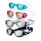 Профессиональные силиконовые очки для плавания с гальваническим покрытием и защитой от запотевания, плавательные очки для мужчин и женщин, очки для водных видов спорта и дайвинга