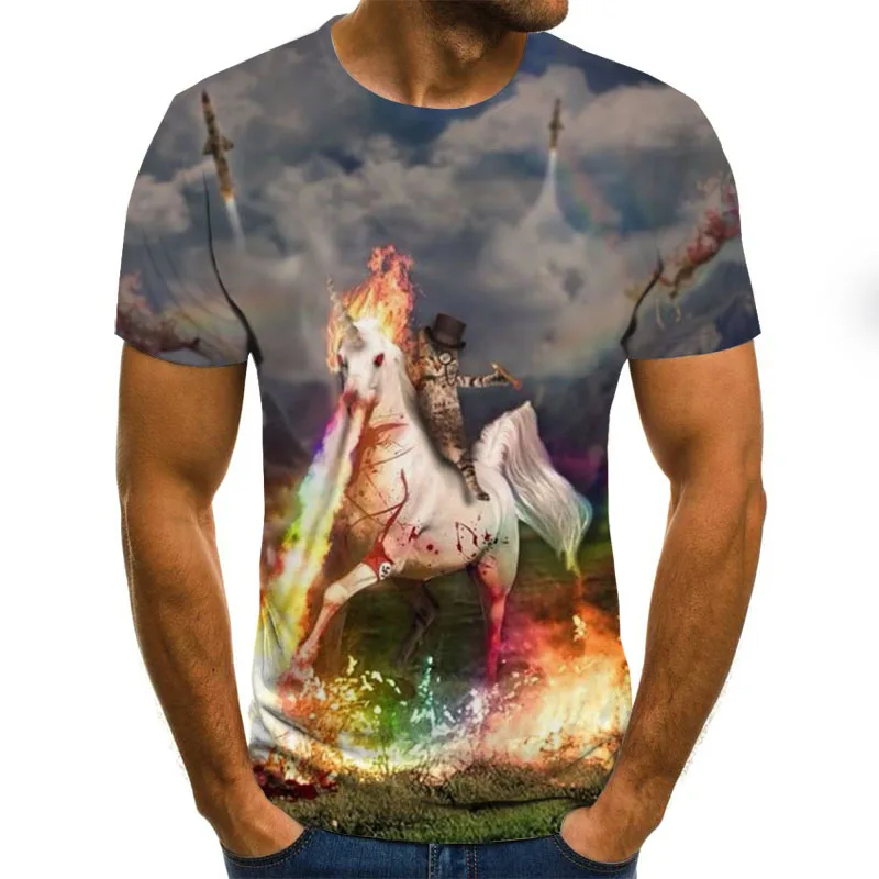 

Summer fashion men's hip-hop T-shirt 3D T-shirt men's t-shirt summer anime T-shirt short sleeve O-neck top