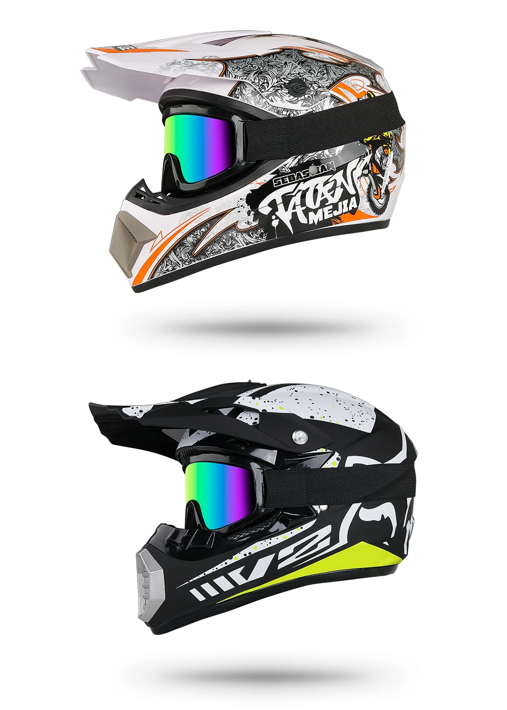 Гоночный Кроссовый мотоциклетный шлем DOT Casque Moto Capacete Moto Casco бездорожье полное лицо винтажный Кроссовый шлем для женщин 3 подарка
