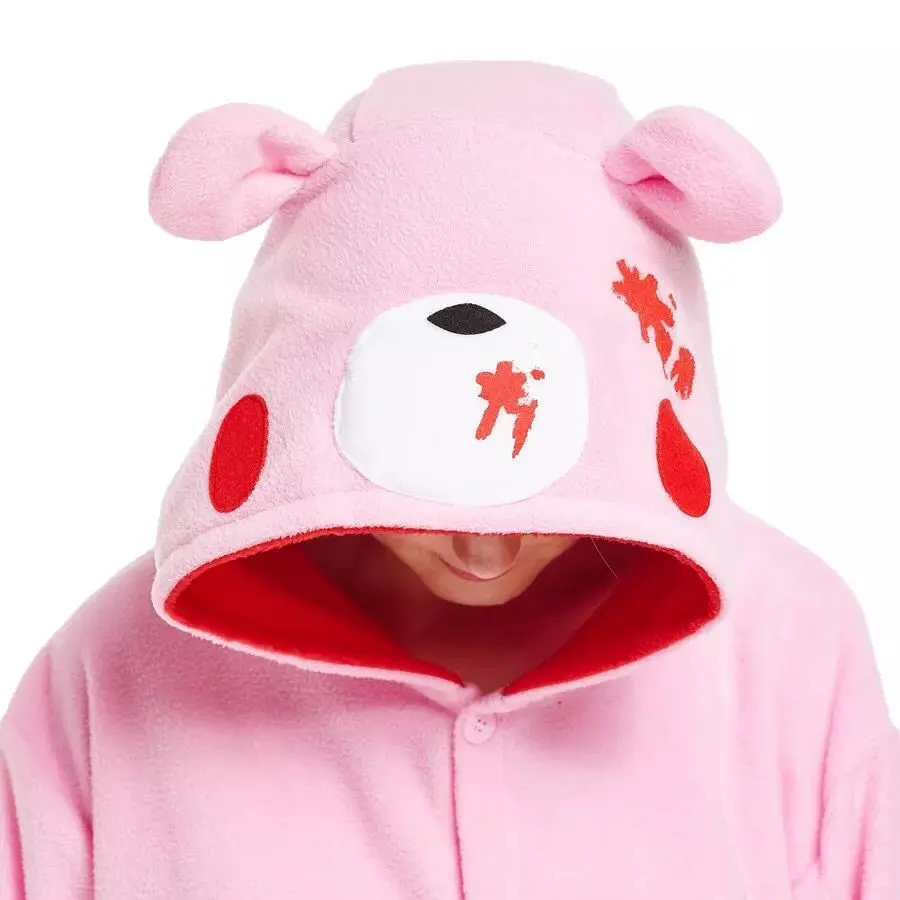 Кигуруми для взрослых розовый хмурый медведь комбинезоны мультфильм пижамы