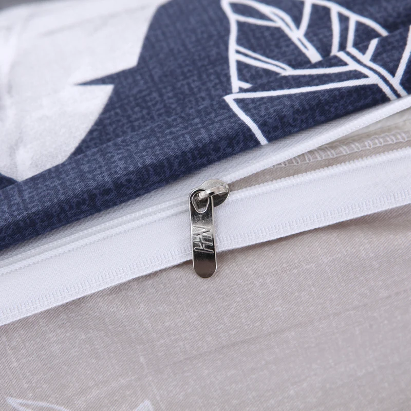 Новое поступление голубой пододеяльник с принтом в виде листьев дерева 100% хлопок