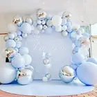 Металлический голубой воздушный шар для крещения мальчика и девочки, украшение для вечеринки в честь рождения ребенка, воздушный шар для дня рождения, воздушный шар, арка