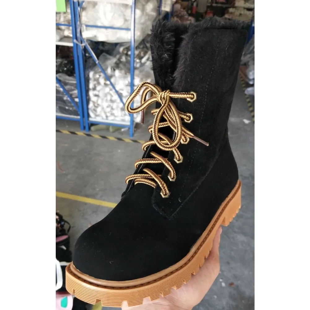 

DORATASIA Big Size 35-43 New Fashion Female Winter Warm Fur Snow Boots Ladies Chunky Heels Ankle Boots Women Casual Shoes Woman