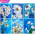 MomoArt Алмазная вышивка маргаритка 5D DIY Алмазная мозаика цветок картины стразами полная выкладка подарок ручной работы