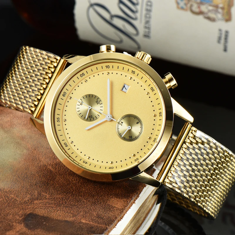 

10 Colors Men's Casual Quartz Watch Fashion Accessories Waterproof Stainless Steel Straps Luxury Watch