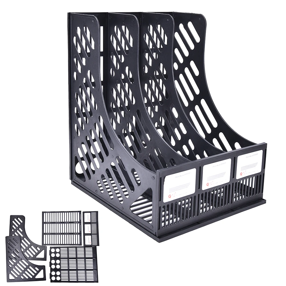 3 секции Бумажная книга синий черный Органайзер папка для хранения журнал файл