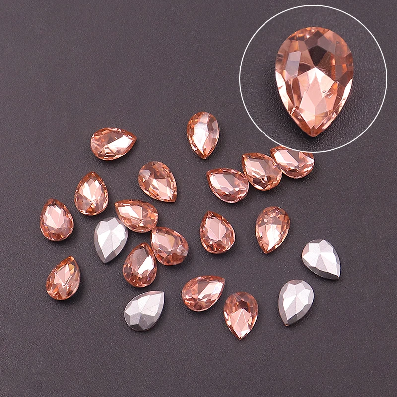 10 шт. Кристальные Стразы для ногтей бриллианты дизайн капли Пришивные в маркизе