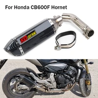 exhaust system slip on for honda hornet 600 cb600f 370mm exhaust pipe muffler connect link tube middle section motorcycle