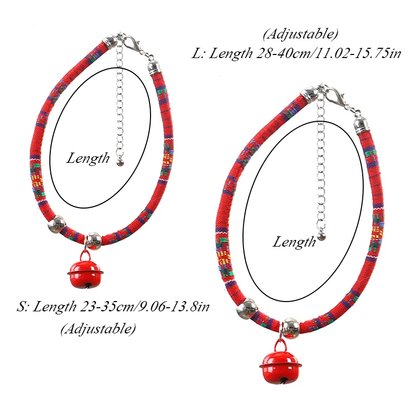 

Colorful Bohemian Style Pet Collars Suitable For Cats Rabbits Adjustable Funny Cute Ethnic Pet Collar With Bell Pet Supplies