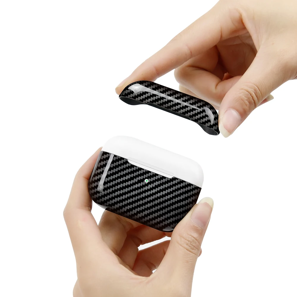 Монокарбоновый чехол из настоящего углеродного волокна для AirPods Pro 3 беспроводной