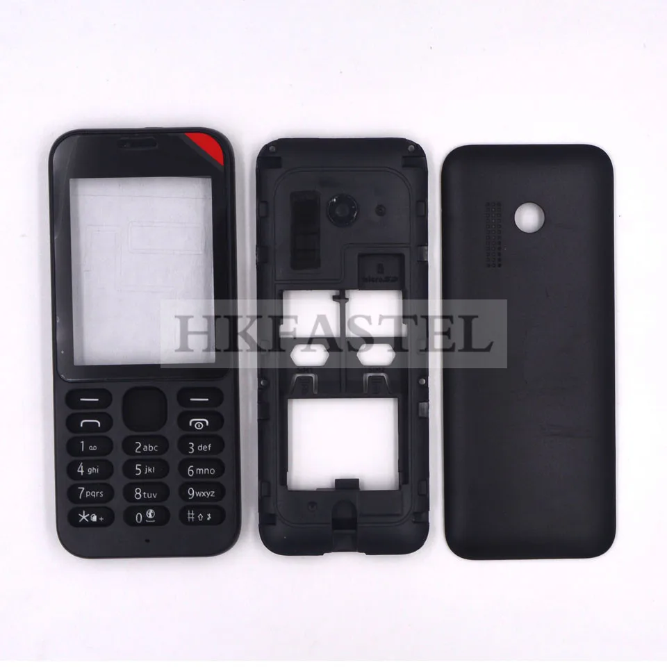 HKFASTEL высококачественный корпус клавиатуры для Nokia 215 Dual SIM Полный Мобильный телефон чехол с клавиатурой