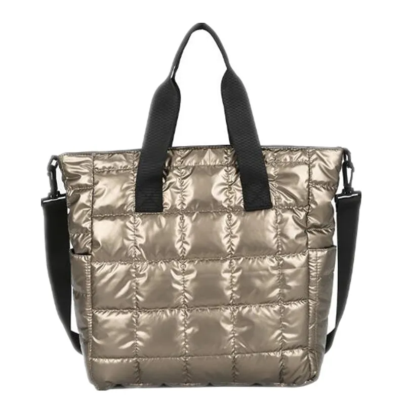 2021 Large Capacity Ladies Down Bag Winter Fashion Space Cotton Handbags Women Shoulder Crossbody Bags Brand Designer Luxury Bag