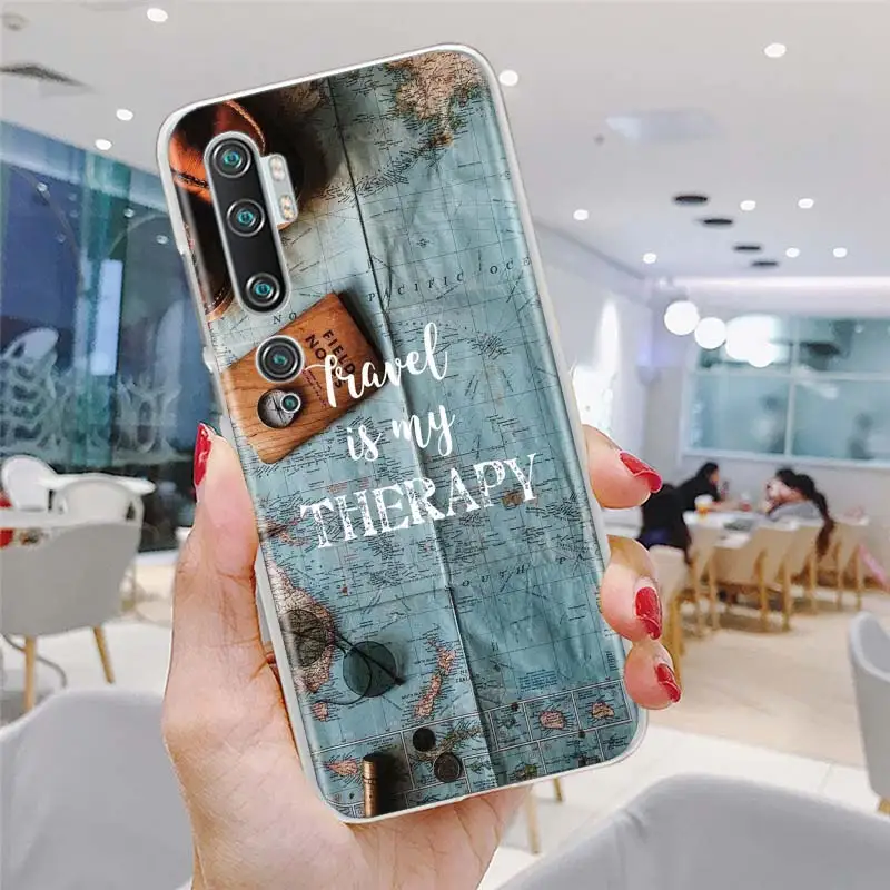 

Case for Xiaomi Mi 9 10 Lite 9T CC9E Note 10 Pro Poco X2 F2 X2 M3 X3 NFC Hard Cover Travel mountain sea beach Phone Cases