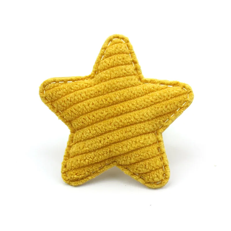 

25pcs 4.8cm Plush Fabric Star Padded Patches Appliques for DIY Kids Hat Clothing Headwear Hair Clip Accessories Sewing Supplies