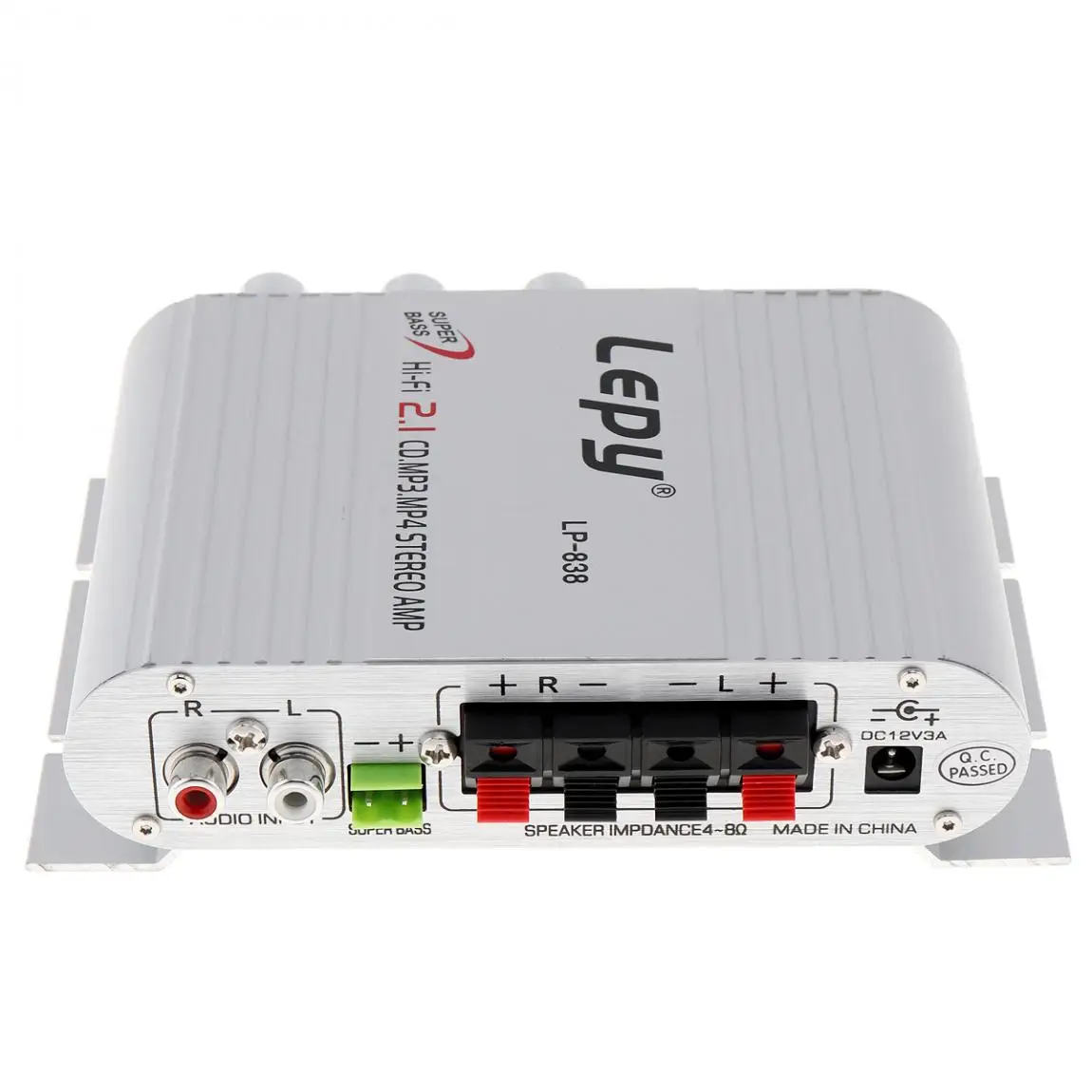 Lepy LP-838 усилитель мощности для автомобиля Hi-Fi 2,1 MP3 радио аудио стерео бас динамик усилитель плеер для мотоцикла дома без вилки питания