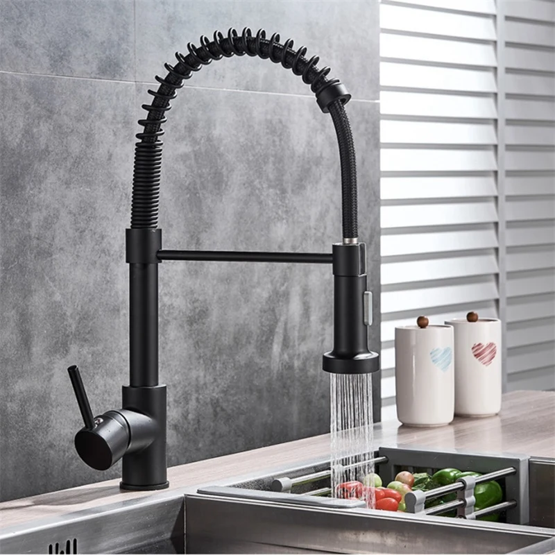 

Sprayer Faucet Single Handle Pull Out Sprayer Kitchen Taps Pull Down Kitchen Sink Tap Telescopic Pull-Out Universal Spring Tap