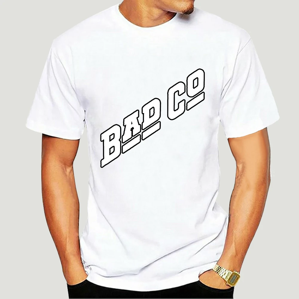 

Tees and Tops BAD COMPANY LOGO MEN T SHIRT Cotton Men T-shirt Short Sleeve Pattern T Shirt Brand