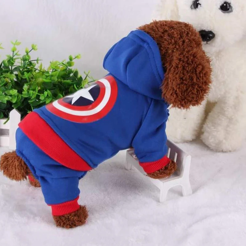 

Pet dog spring and autumn clothes four leg fleece clothes cartoon cat pet clothes