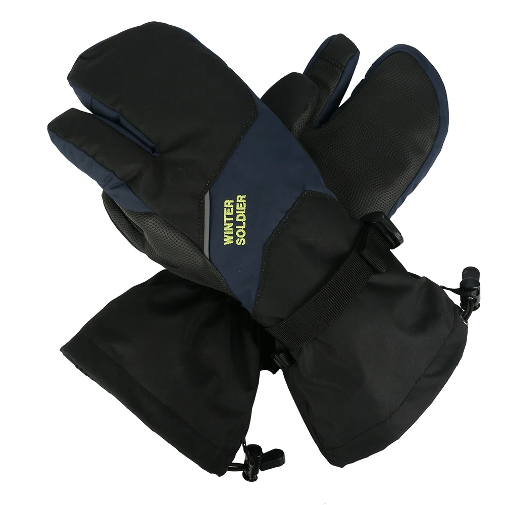 

Winter Ski Gloves 3 Fingers Touch Screen Thermal warm Motorcycle Cycling Waterproof gloves For Men Women