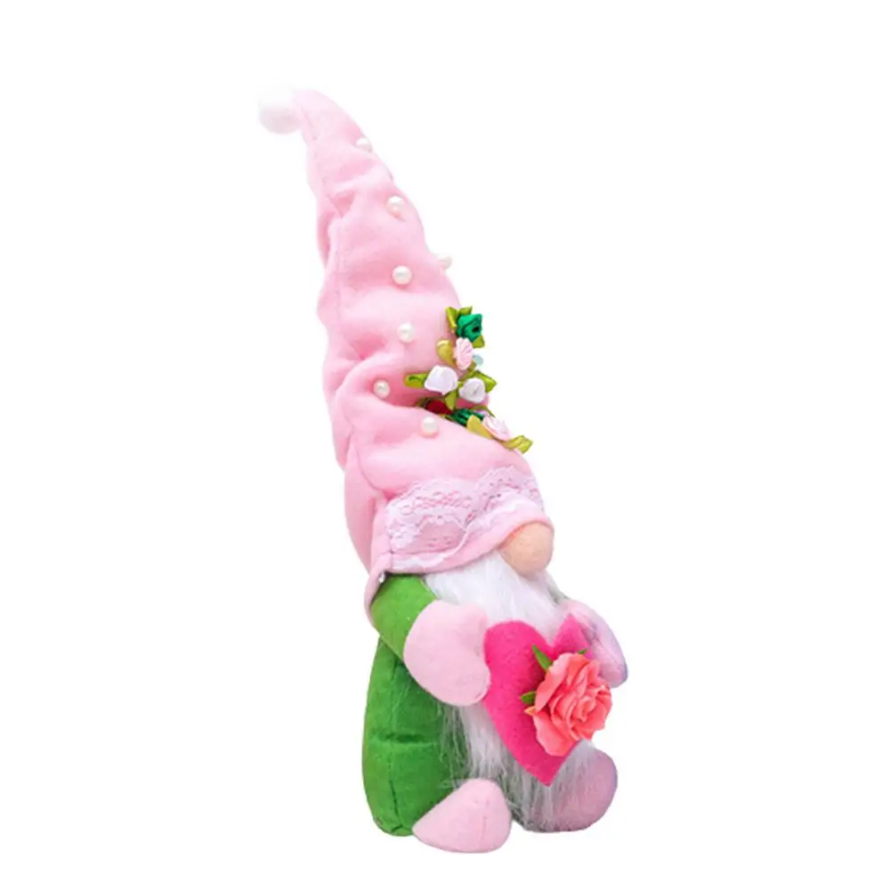 

Valentines Day Dwarf Dolls 3016cm Stuffed Flower Gnomes With Pink Plush Hats Sweet Gifts For Girls Mother Lovers Romantic Orname