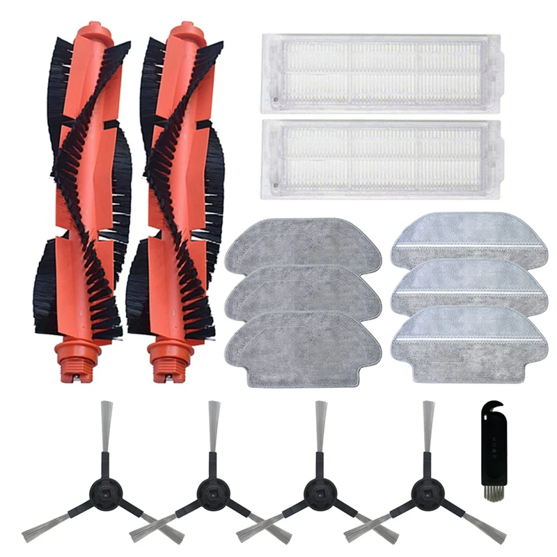 

Hot 15Pcs HEPA Filter+Main Brush+Side Brush+Mop For XIAOMI MIJIA Robot Vacuum Cleaner STYTJ02YM Vacuum Cleaners Part