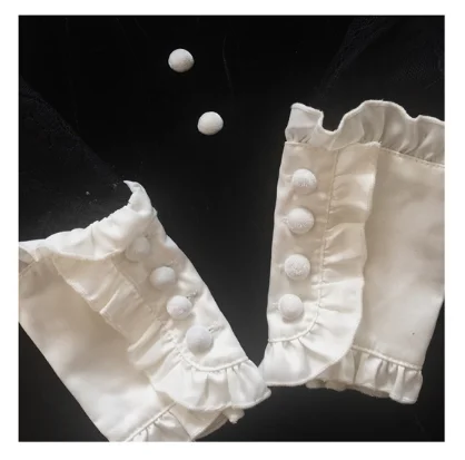 

Hollow lace temperament lolita dress sexy black bowknot gothic dress kawaii girl victorian dress cosplay gothic lolita loli