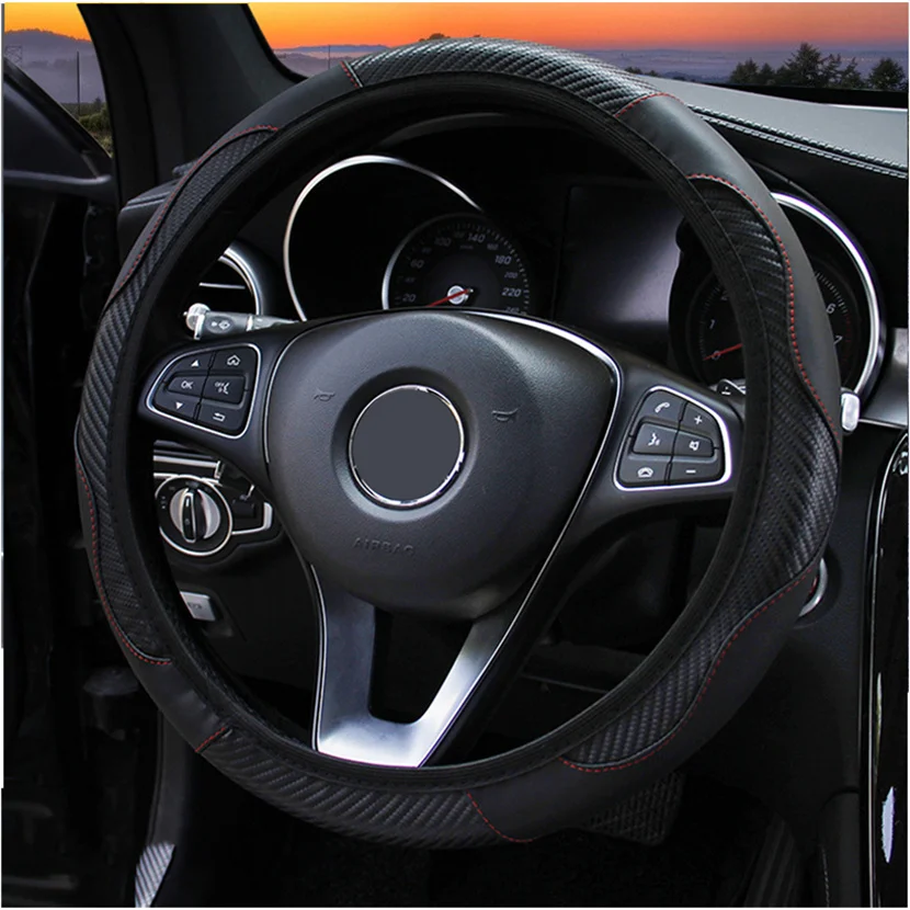 Кожаный чехол рулевого колеса автомобиля для Peugeot 207 206 208 2008 2020 307 308 SW 3008 301 508 5008 |