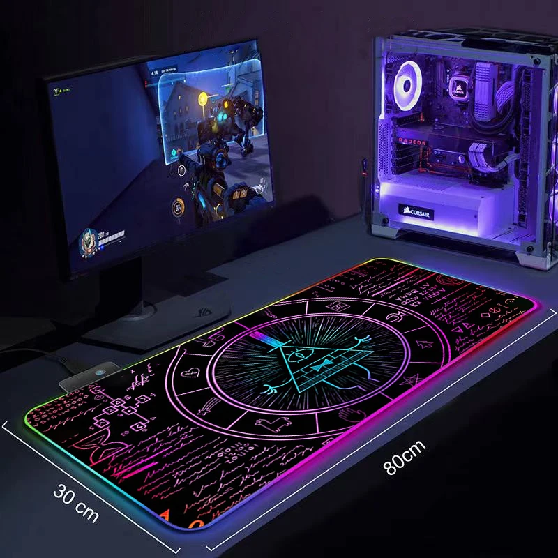 

Персональный математический цифровой светодиодный коврик для мыши, геймерский Настольный коврик для мыши большой Rgb XL, Игровая клавиатура, ...