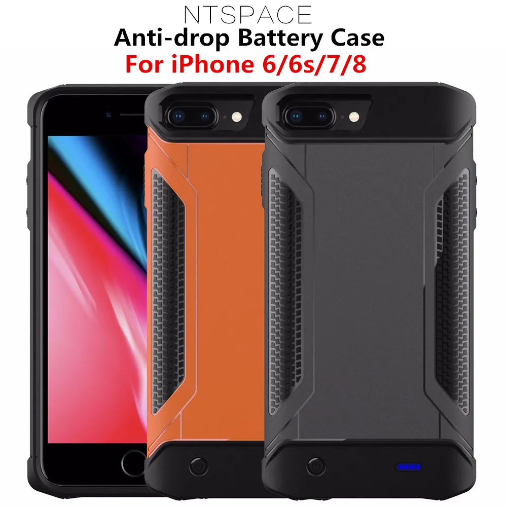 4000/5000 мАч для iPhone 8/7/6s/6 Портативный чехол для зарядного устройства для iPhone 8/7/6s/6 Plus внешний аккумулятор запасная крышка зарядного устройства