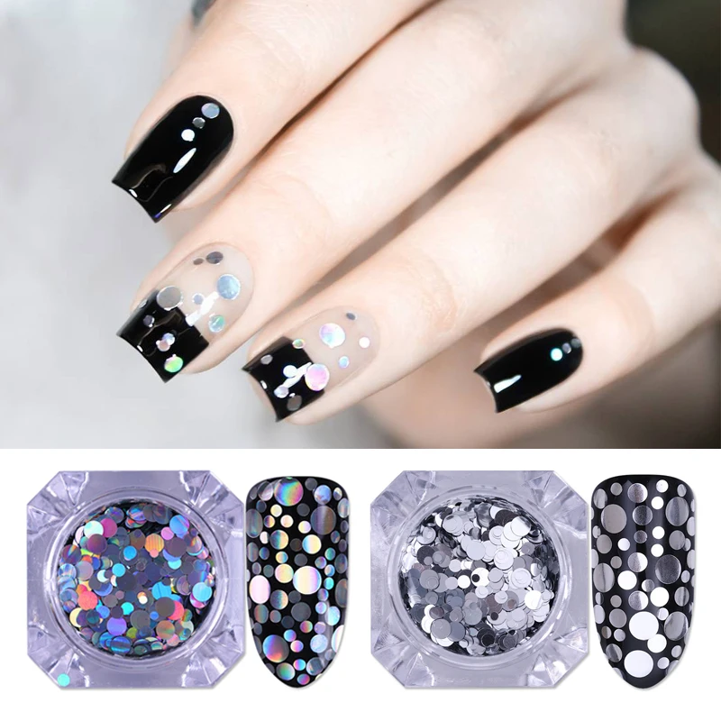 1 коробка ультратонкие Блестки для ногтей красочные блестящие Типсы ногтевого